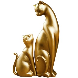 Сувенир Кошка с котенком, 21 см