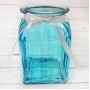 Стеклянная ваза Ханна 18 см, голубая