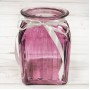 Стеклянная ваза Ханна 18 см, розовая