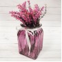 Стеклянная ваза Ханна 18 см, розовая