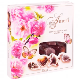 Шоколадные конфеты Ameri в форме морских ракушек, 250 г