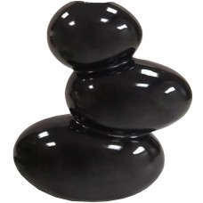 Керамическая ваза Камни 20 см, черн...