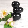 Керамическая ваза Камни 20 см, черная