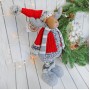 Кукла интерьерная Лосик в красной шубке, 34 см