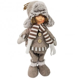 Кукла интерьерная Ваня в шапочке, 28 см
