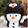 Сувенир Снеговик в шапке Микс