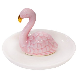 Подставка для украшений керамическая Фламинго