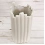 Декоративная ваза Сканди 21 см, белая